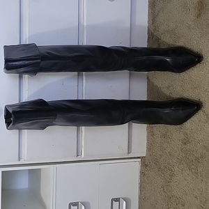 Women's black knee high boots size 10